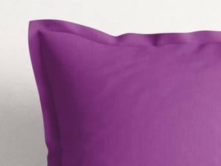 Bavlněný povlak na polštář s ozdobným lemem - fialový