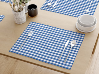 Prostírání na stůl 100% bavlna - malé modro-bílé kostičky - sada 2ks