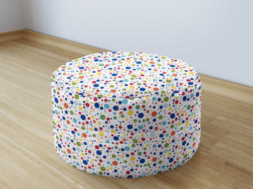 Dětský bavlněný sedací bobek 50x20cm - barevné puntíky