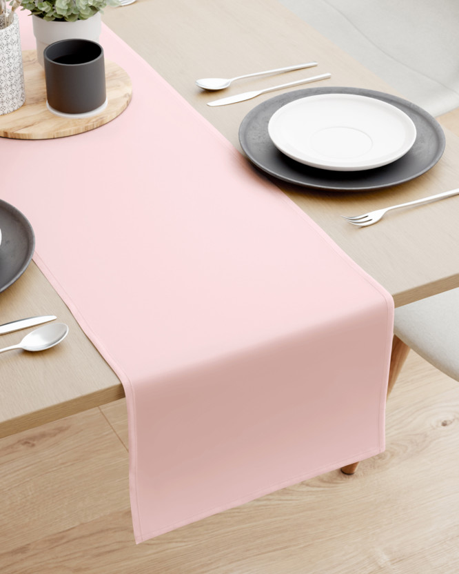 Běhoun na stůl 100% bavlněné plátno - pudrově růžový