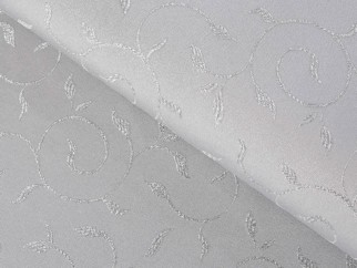 Luxusní teflonová látka na ubrusy - šedá s velkými ornamenty - šířka 160 cm