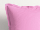 Bavlněný povlak na polštář s ozdobným lemem - růžový