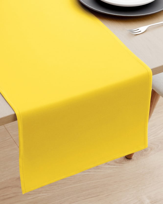 Velikonoční běhoun na stůl 100% bavlněné plátno - žlutý