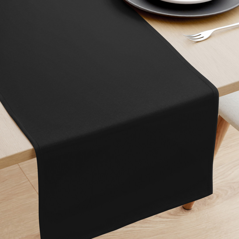 Běhoun na stůl 100% bavlněné plátno - černý