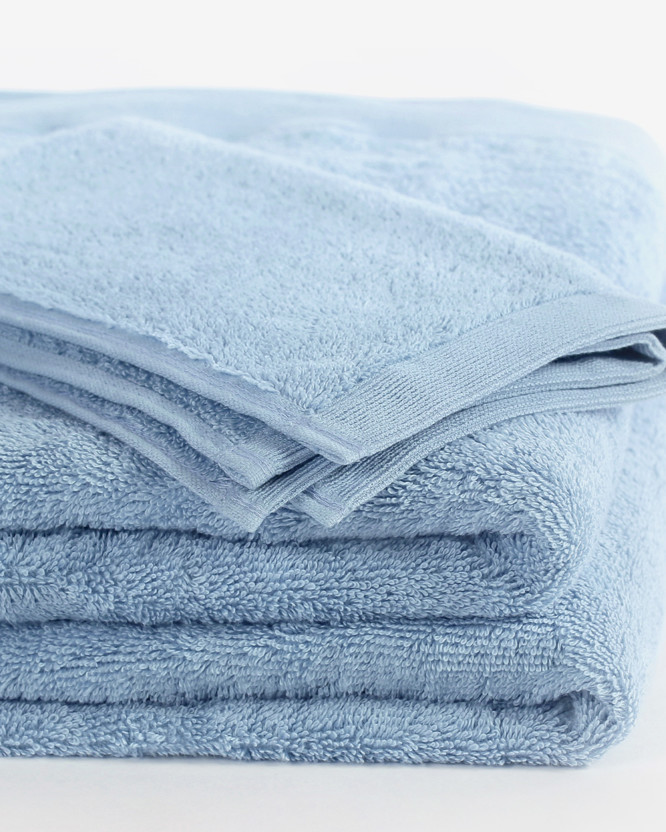 Modalový ručník/osuška s přírodním vláknem - světle modrý