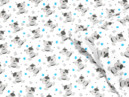Dětské bavlněné povlečení - vzor 576 roztomilí medvídci s modrými hvězdičkami