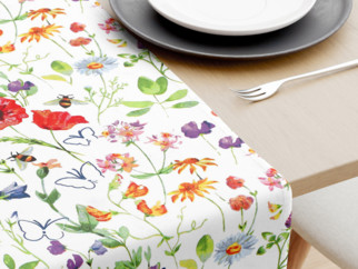 Běhoun na stůl 100% bavlněné plátno - svěží letní louka