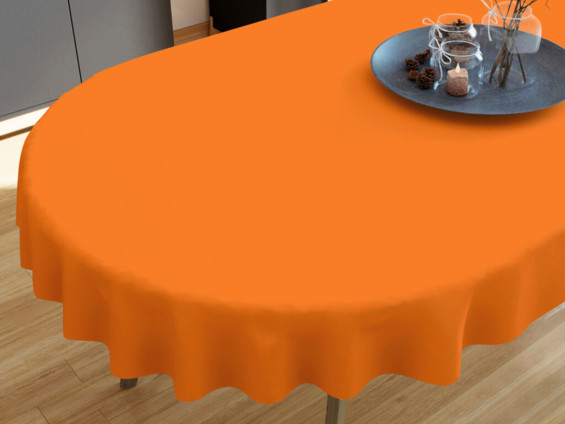 Oválný bavlněný ubrus - oranžový