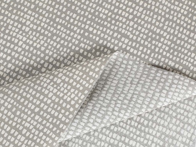 Bavlněné plátno - drobné tvary na šedém