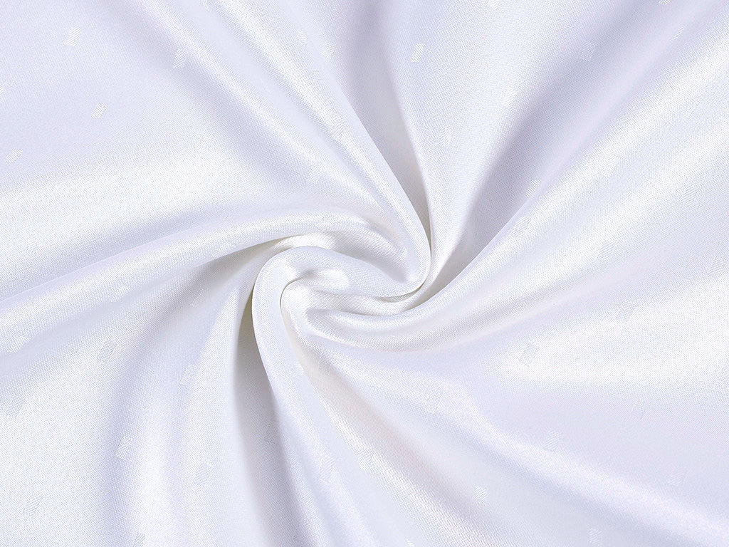 Teflonová látka na ubrusy - bílá s fialovým nádechem s lesklými obdélníčky
