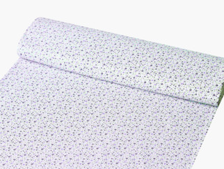 Bavlněné plátno SIMONA - vzor 854 drobné fialové kvítí - metráž š. 150cm
