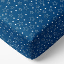 Bavlněné napínací prostěradlo - bílé hvězdičky na modrém