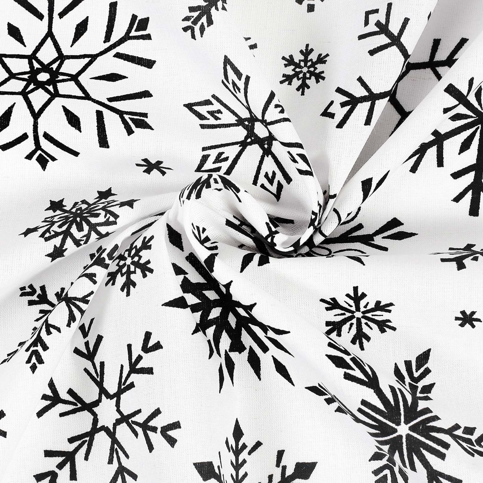 Vánoční bavlněné plátno - sněhové vločky