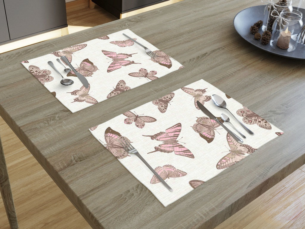 Prostírání na stůl Loneta - růžoví motýli - sada 2ks
