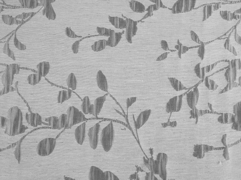 Dekorační látka - šedé listy