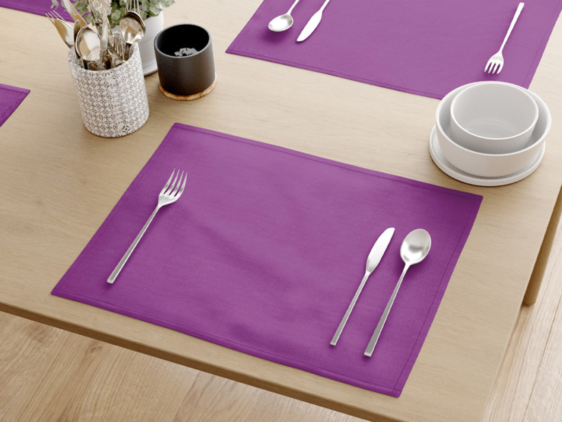 Prostírání na stůl 100% bavlněné plátno - fialové - sada 2ks