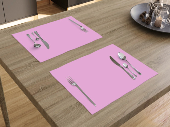 Bavlněné prostírání na stůl - růžové - sada 2ks