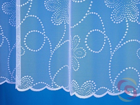 Žakárová záclona vzor květy - detail 2