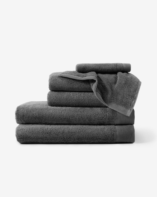 Modalový ručník/osuška s přírodním vláknem - tmavě šedý