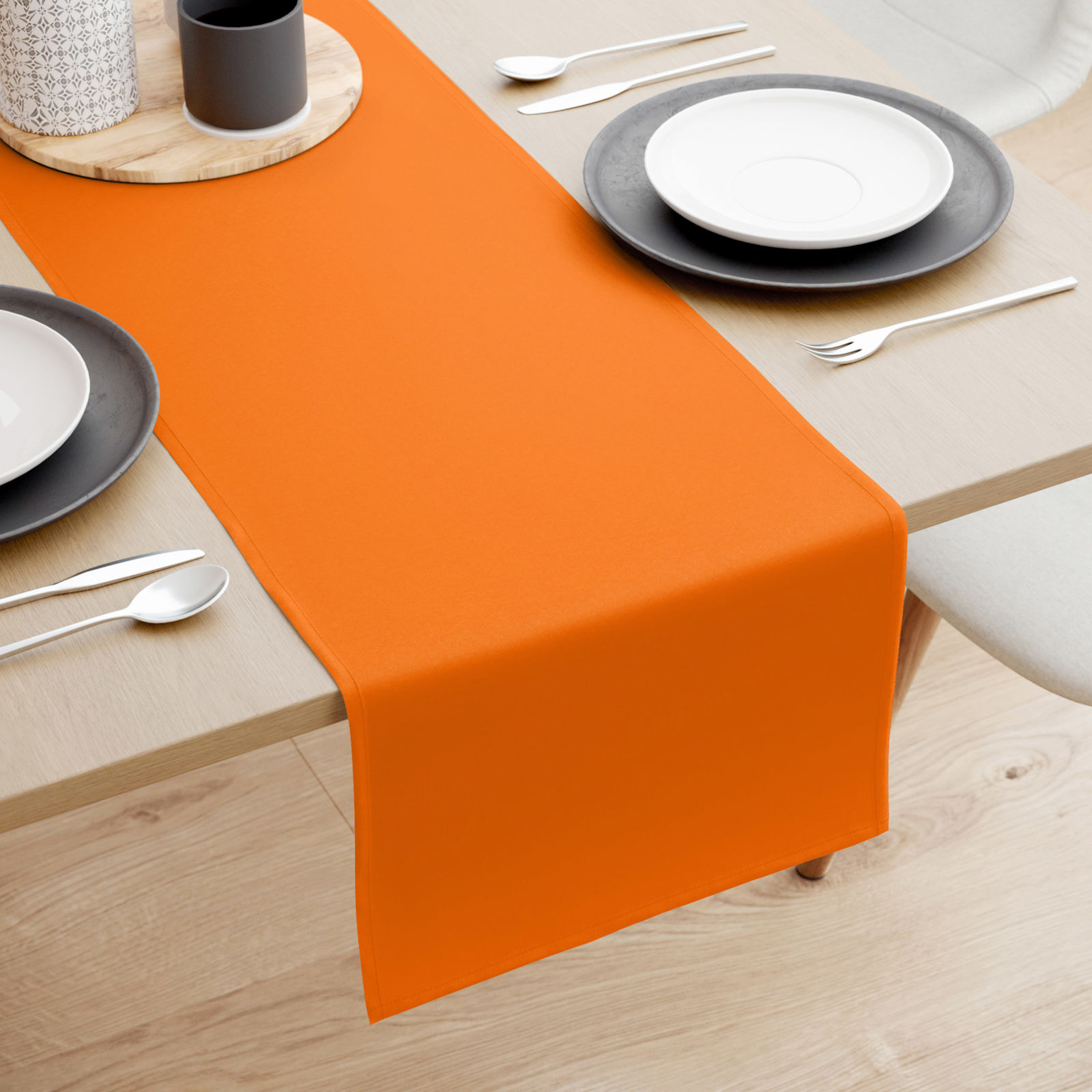 Běhoun na stůl 100% bavlněné plátno - oranžový