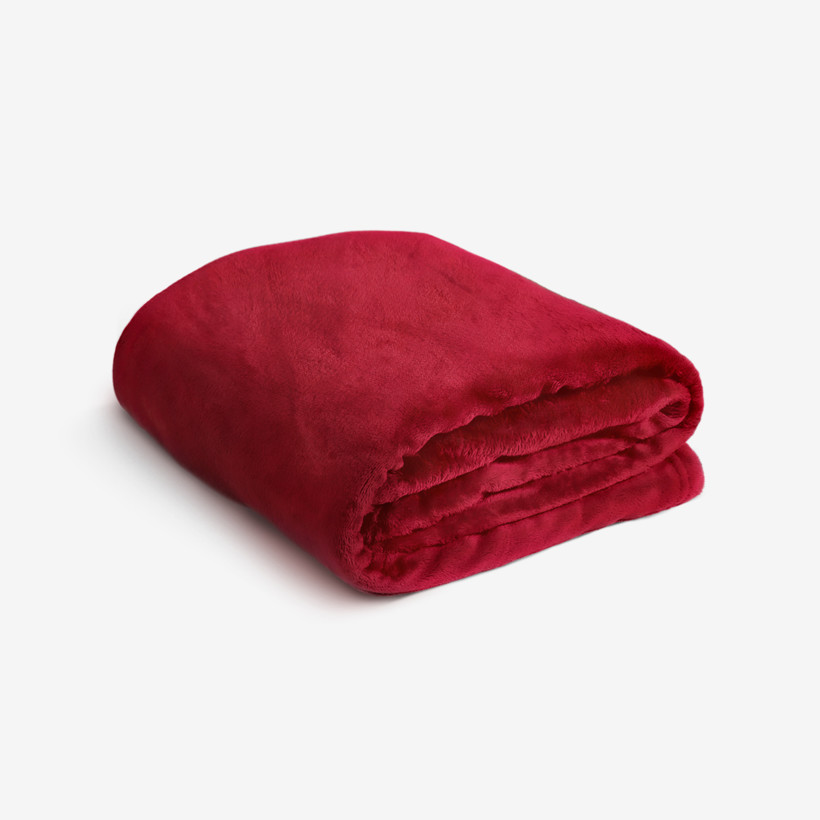 Kvalitní deka z mikrovlákna - tmavě červená