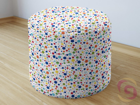 Bavlněný sedací bobek - vzor barevné puntíky
