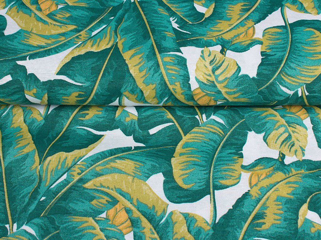 Dekorační látka Loneta - tropické listy