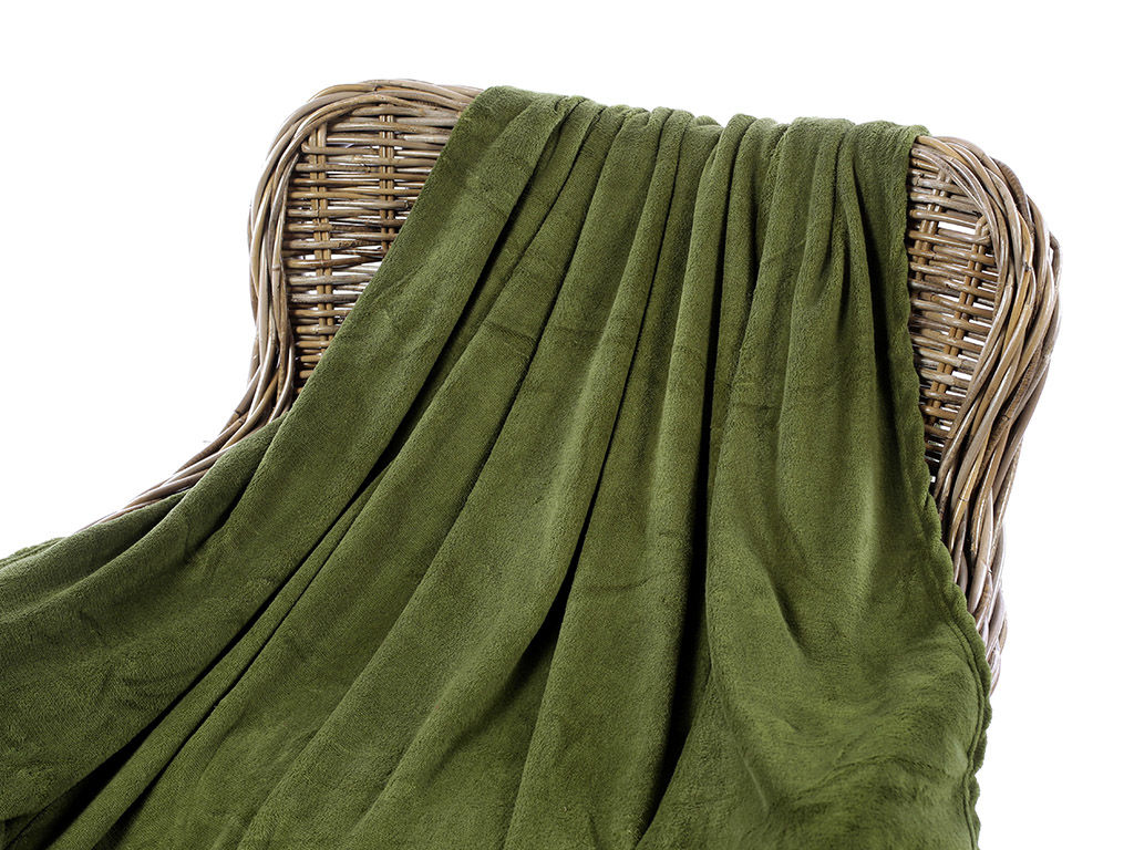Kvalitní deka z mikrovlákna - mechově zelená