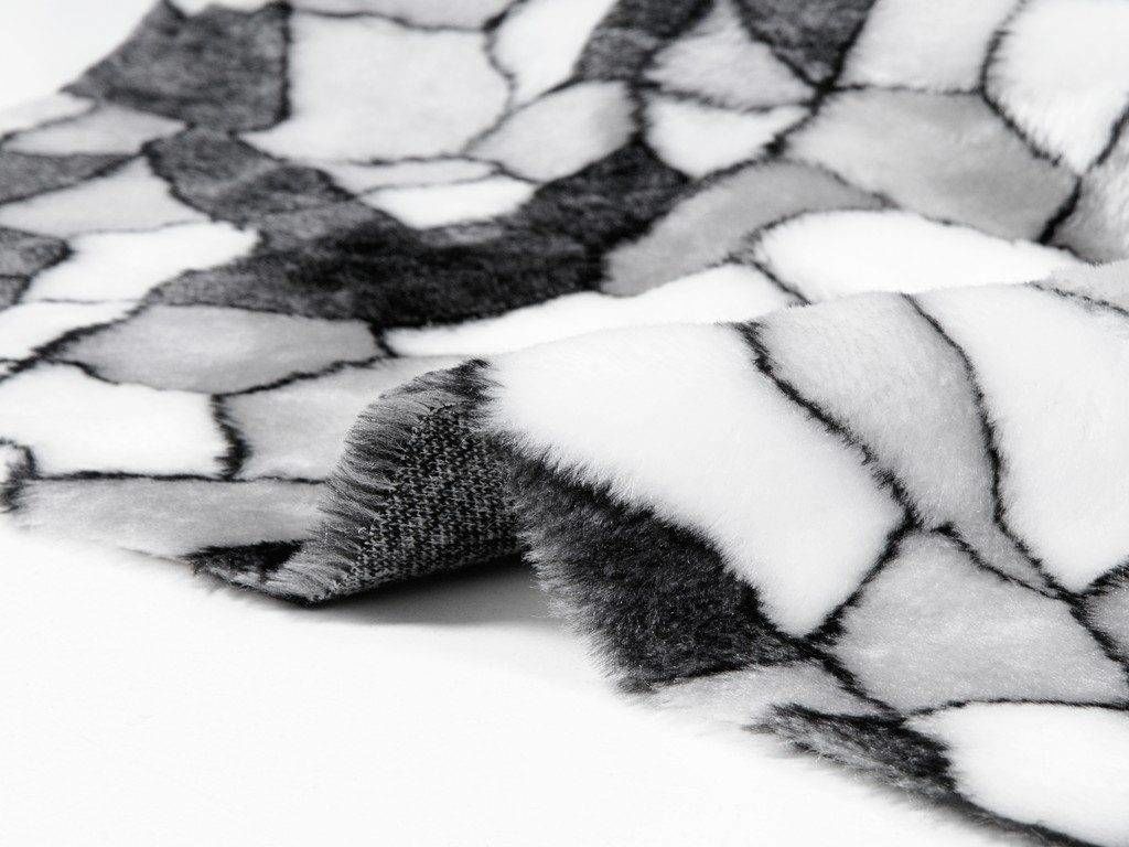Plyš - Edelgrey 1 šedá mozaika