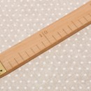Bavlněné plátno SIMONA - vzor 582 bílé puntíky na režném - metráž š. 145cm