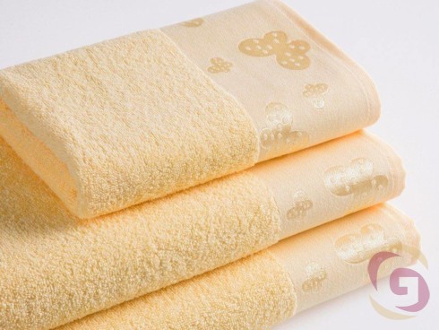 Froté ručník / osuška žlutý - detail 1