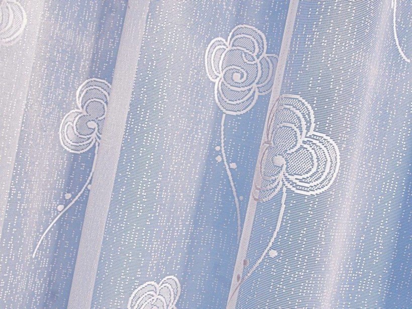 Žakárová záclona Tylex - květy - metráž