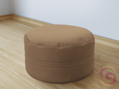 Bavlněný sedací bobek hnědý - detail 2