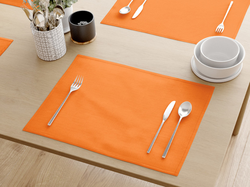 Prostírání na stůl 100% bavlněné plátno - oranžové - sada 2ks