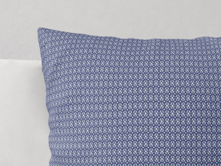 Bavlněný povlak na polštář - vzor geometrické tvary na tmavě modrém