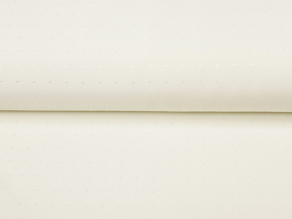 Teflonová látka na ubrusy - vanilková s lesklými čtverečky