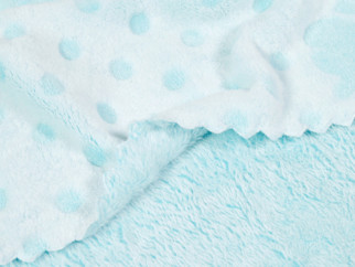 Kvalitní dětská deka z mikrovlákna - tyrkysoví sloníci s puntíky