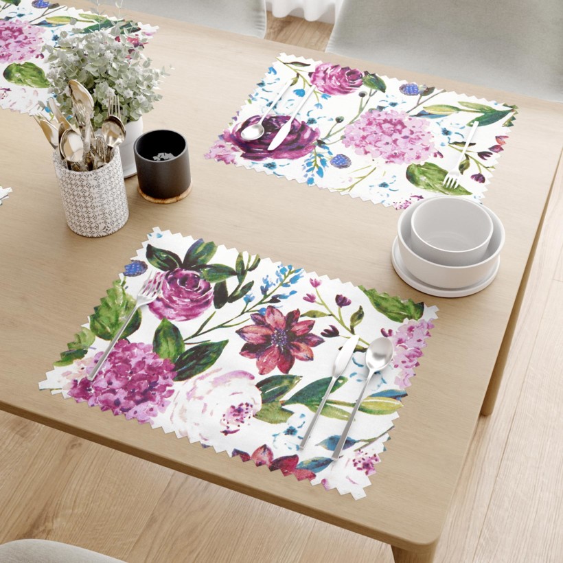 Prostírání na stůl teflonové - motiv fialových hortenzií - sada 2ks