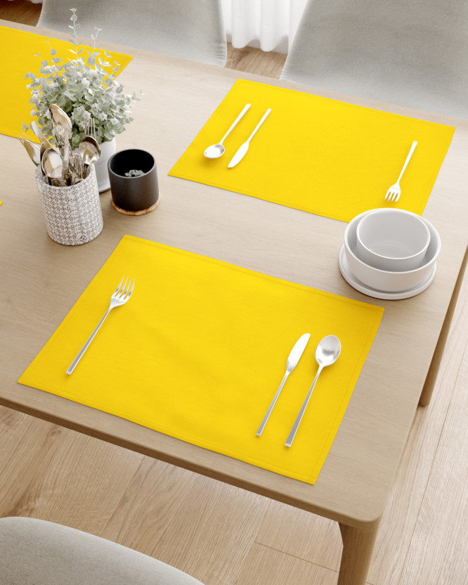 Prostírání na stůl Loneta - sytě žluté - sada 2ks