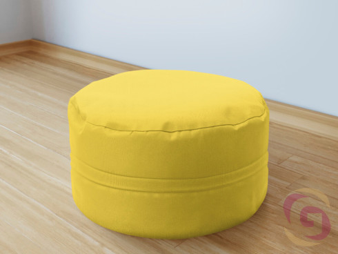 Bavlněný sedací bobek žlutý - detail 2