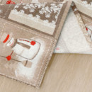 Vánoční dekorační běhoun na stůl - vzor sněhuláci