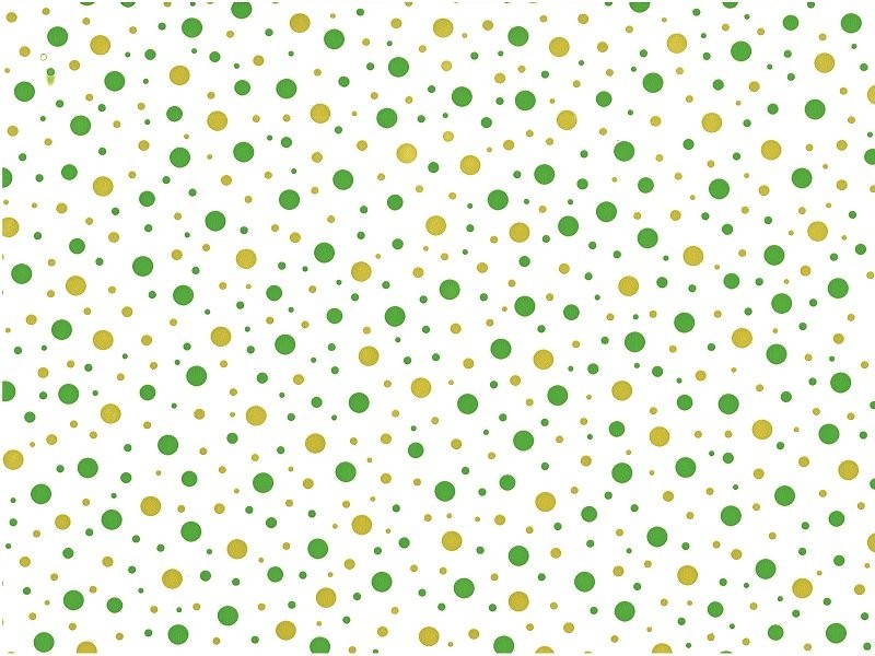 PVC ubrusovina - zelené puntíky