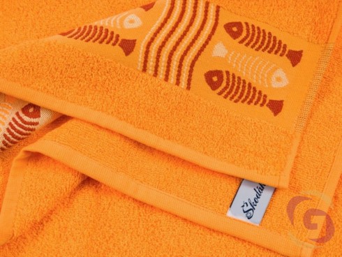 Froté ručník / osuška oranžový - detail 2