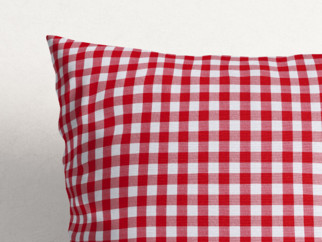 Bavlněný povlak na polštář KANAFAS - vzor malé červeno-bílé kostičky