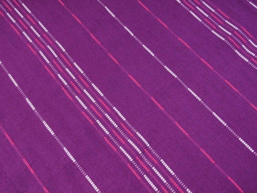 Bavlněná látka - fialové pruhy