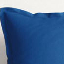 Bavlněný povlak na polštář s ozdobným lemem - královsky modrý