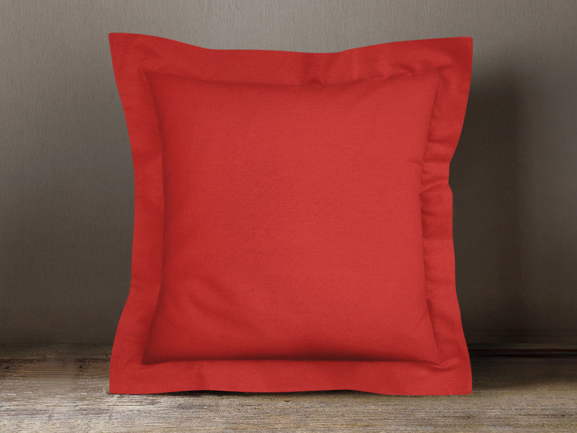 Dekorační povlak na polštář s ozdobným lemem Loneta - červený