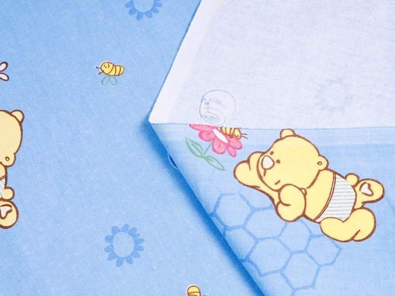 Bavlněné plátno - medvídci na modrém