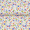 Bavlněný krep - barevné puntíky - metráž š. 145 cm