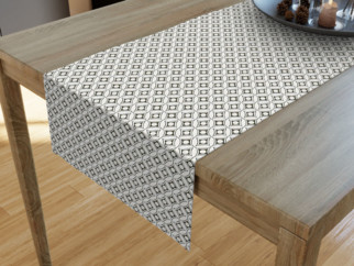 Dekorační běhoun na stůl LONETA - vzor geometrické tvary